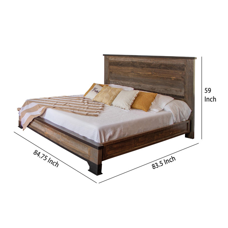 Amy Solid Wood Standard Bed, King