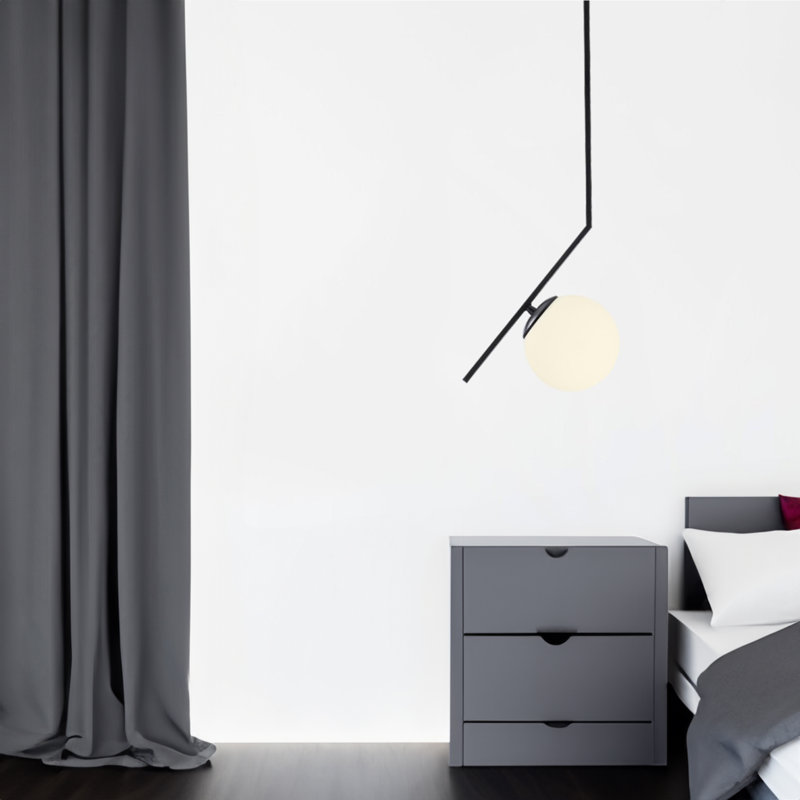 Luminaire suspendu sphère simple à 1 lumière Dmitri