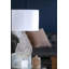 D15x29.3" White and Silver Leaf Table Lamp with Drum Shade and Marble Base (Lamp Shade Assembly Required)