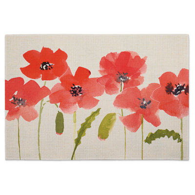 Red Barrel Studio® Anemone Panel 4-Pack Cotton Blend Rectangular Placemats