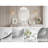 40" x 32" Asymmetrical Bathroom Wall Mirror, HD Copper-Free Silver Glass, Anti-Oxidation, Frosted Edge Finish, Shatterproof Backing, Vertical Hanging
