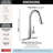 Essa Chrome Kitchen Faucet with Pull Down Sprayer, Modern Single Hole Kitchen Sink Faucet, Single Handle, Chrome-15361222