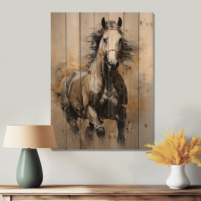 Manvitha - Animals Wood Print On Natural Pine Wood