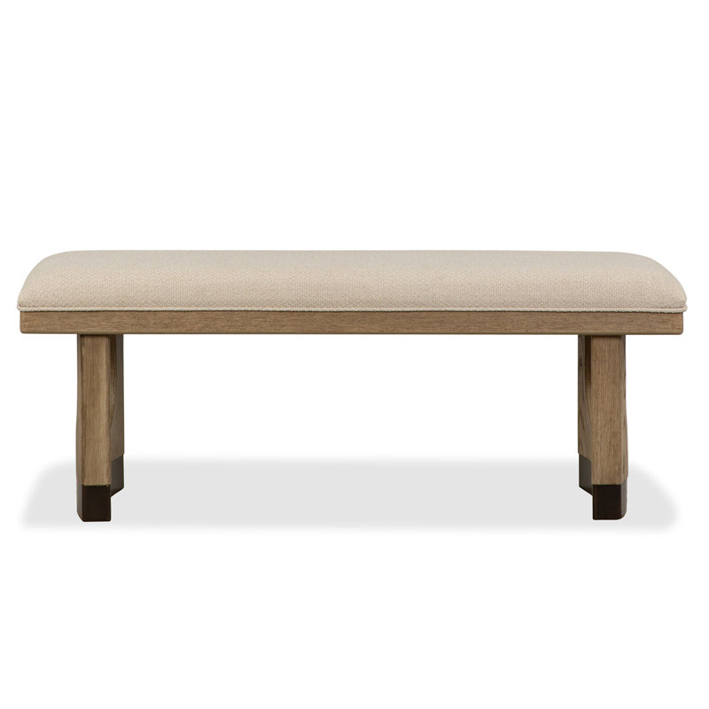 Upholstered Backless Bench With U-Shaped Legs