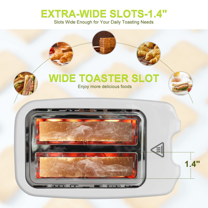 Toaster 2 Slice Best Rated Prime Toaster, White
