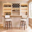 Tabourets de bar pivotants de 66 cm (26 po), avec dossier et pieds en bois courbé-200450831-200451058