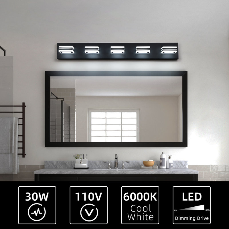 Elzena 5 - Light Dimmable LED Bath Bar