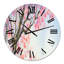 Bel oiseau rose sur une branche en fleurs II - Horloge murale traditionnelle-60280330