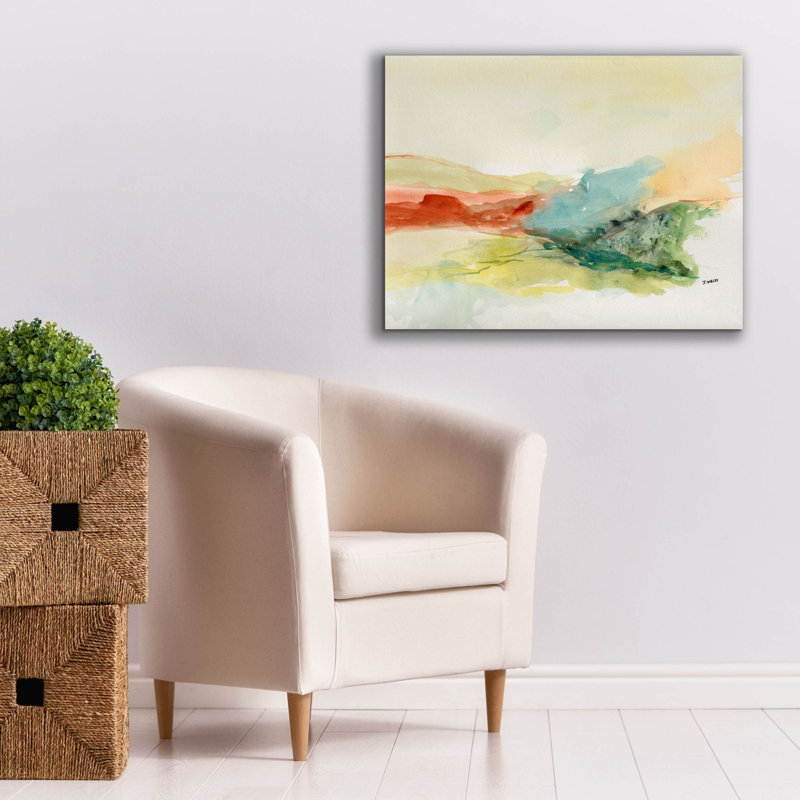 Toile épique Graffiti «Land Contours No. 3» par Jan Weiss, 34 po x 26 po, H 26 po x l 34 po x P 1,5 po