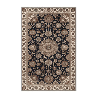 Tapis persan gris lavable à la machine