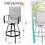 Chaises de bar pivotantes pour patio-1896513998