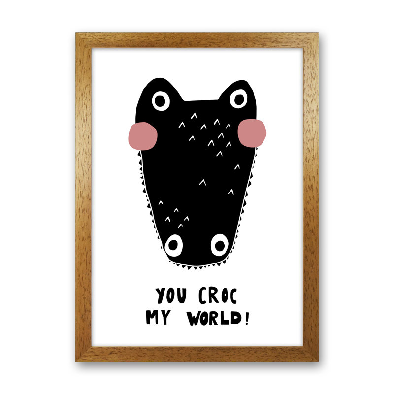 Croc by Miniofmine - Print, Brown Framed, 88cm H x 64cm W x 3cm D