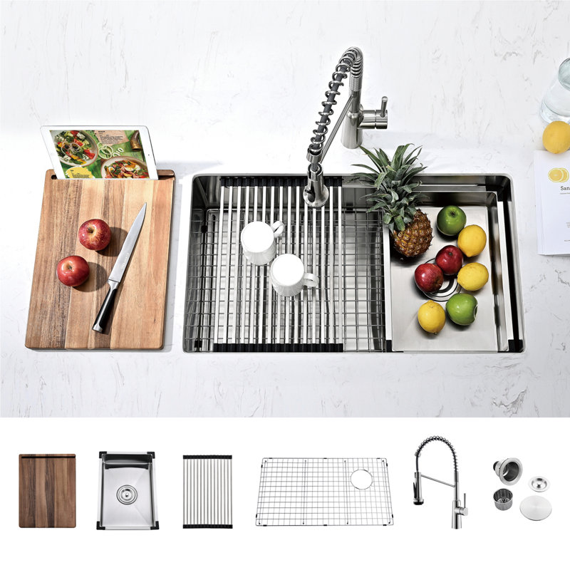 32'' L Single Bowl Stainless Steel Kitchen Sink