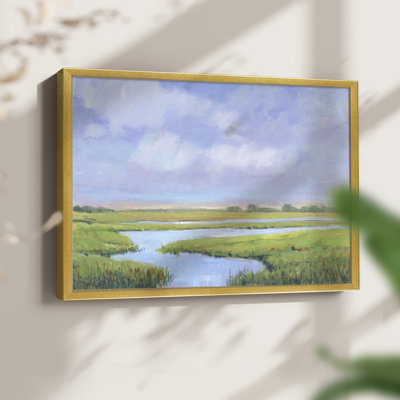 Summer Marsh II -Framed Print - Restickable