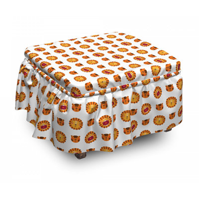 Housse pour repose-pieds de lion funky forms tiger