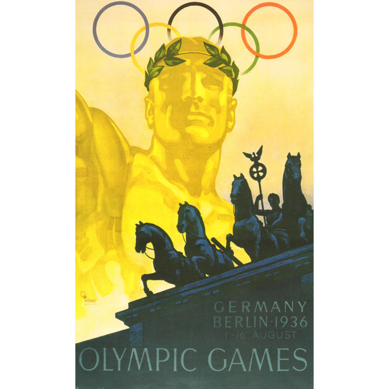 Jeux olympiques, 1936, H 24 po x l 15 po