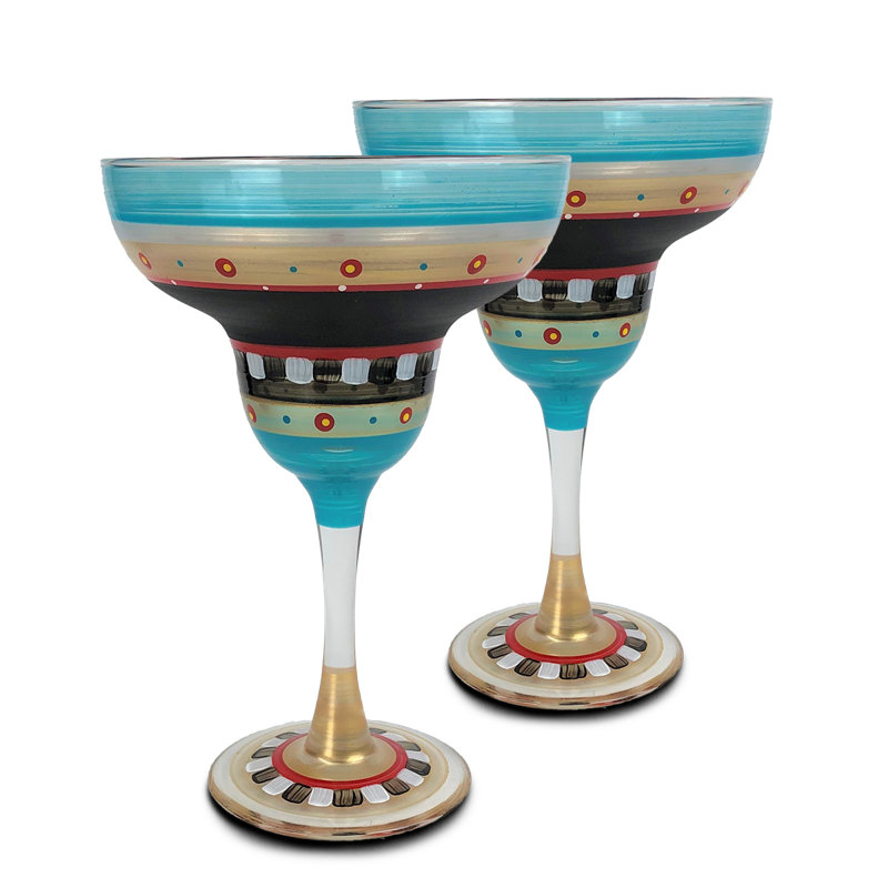 Schutzer mosaïque de craie 9 oz. Verre à margarita