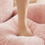 Chenille rose trois - avec une conception modulaire, une éponge haute résilience et un coussin pour le salon Canapé modulaire en rose, matériau doux, dossier ergonomique à dossier courbé-967529990