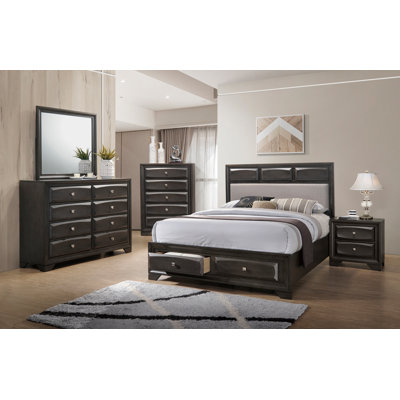 Fink Upholstered Platform Storage Bed