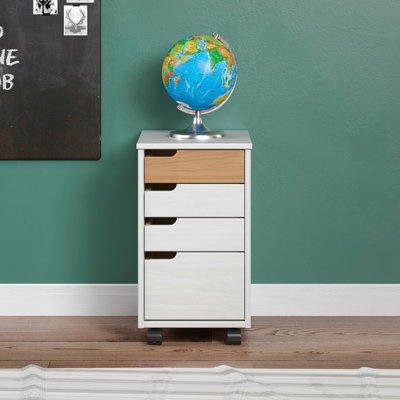 Brugos 32cm Wide 4 -Drawer Mobile File Cabinet