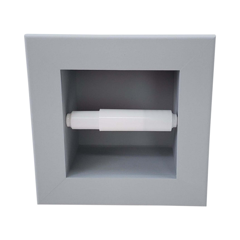 Porte-papier hygiénique encastré Tracy, Gris