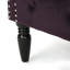 Causeuse Chesterfield en velours à accoudoirs roulés 51,5 po Charlotte-24075260