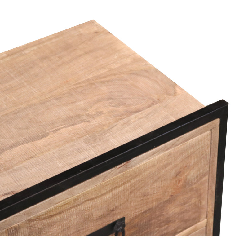 Farber 52cm W Steel Bedside Table