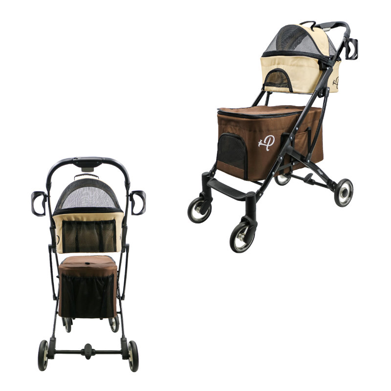 Deluxe Double Decker Stroller, Brown