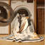 Tapis de ferme / de campagne beige lavable à la machine Titus Hestia - reliure beige-1272151223