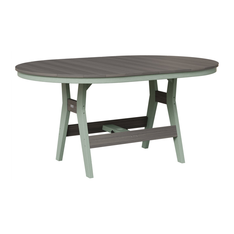 Table de bar berlinoise Berlin, Gris côtier, 38.87" H x 64" W x 44" D, Écume de mer, écume de mer