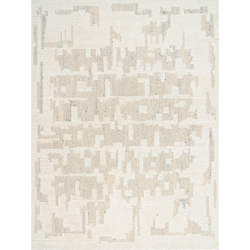 Sierra Hand Tufted New Zealand Wool Ivory/Silver Area Rug, 12'X15'