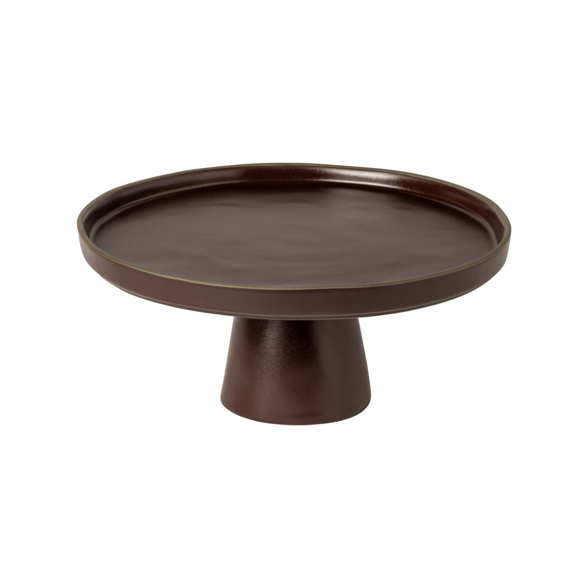 Stacked Organic Stoneware Cake Stand, Black