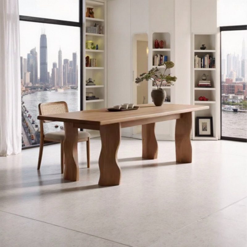 Bureau minimaliste en bois ciré blanc