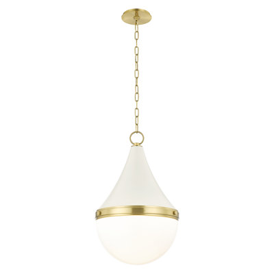 1 - Light Aged Brass Single Pendant