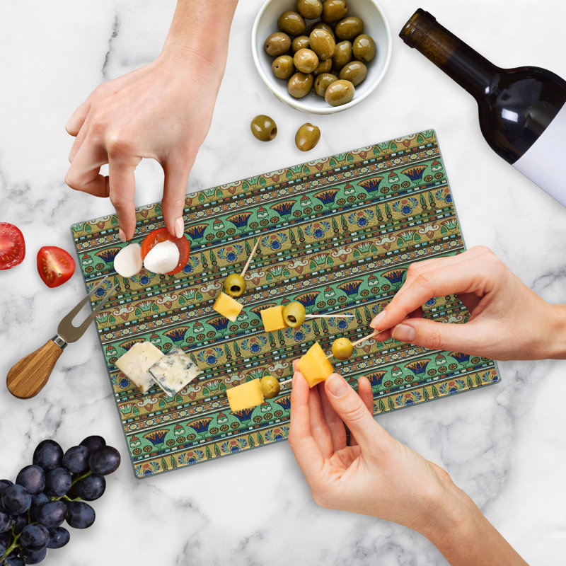 Multicolore planche à découper en verre trempé Ambesonne