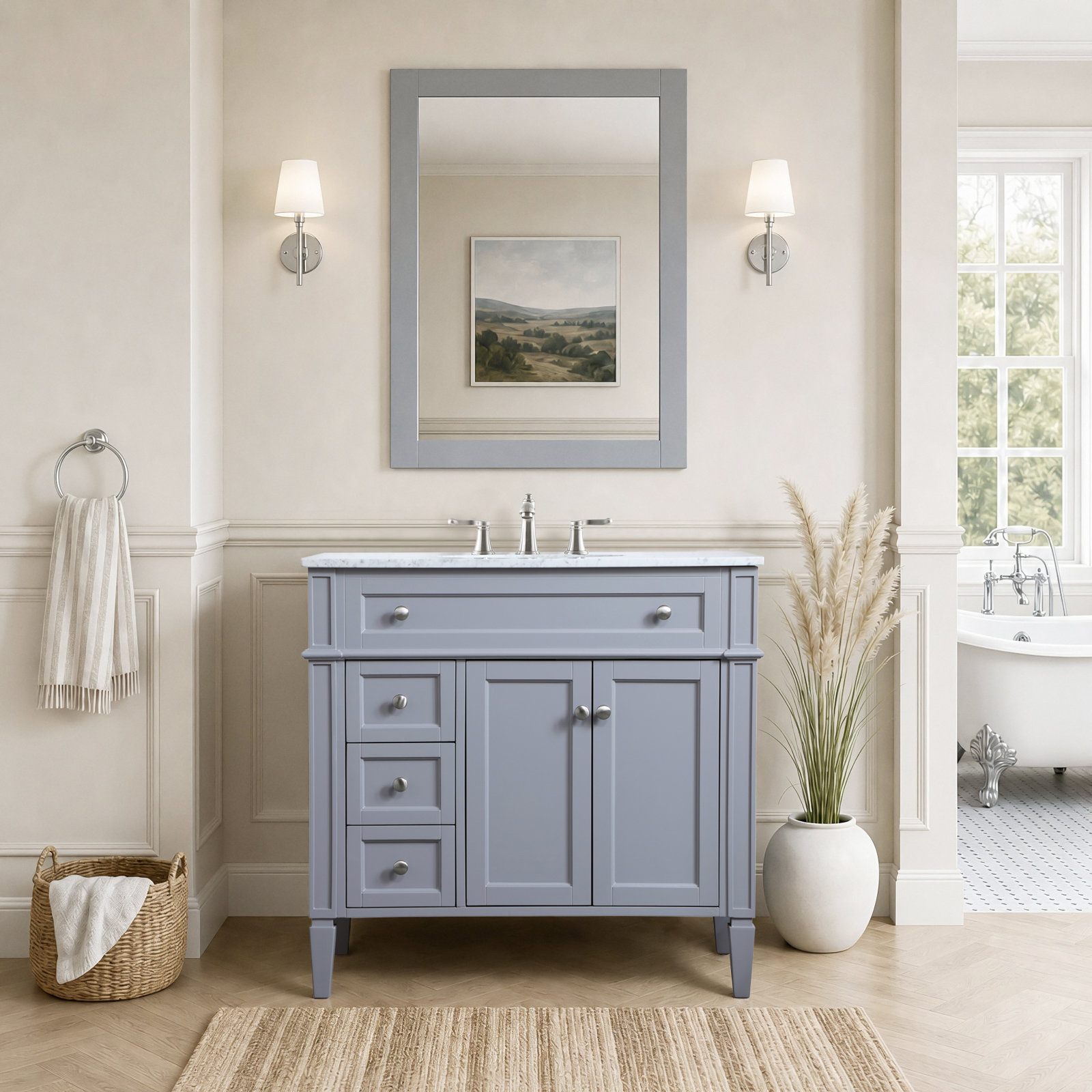Rivers 36'' Single Bathroom Vanity, Gray