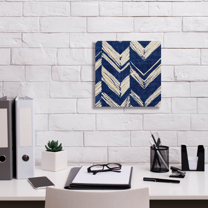  «Indigo Batik 2» par Wild Apple Portfolio, art mural sur toile, 12 po x 12 po
