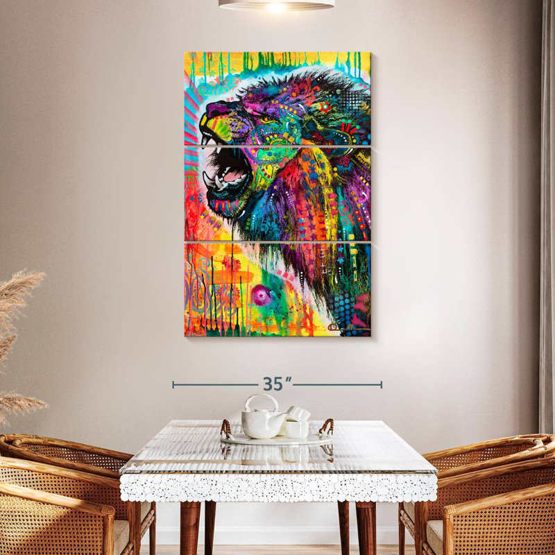 Lion d'Afrique du Sud Brampt, H 50 po x l 32 po