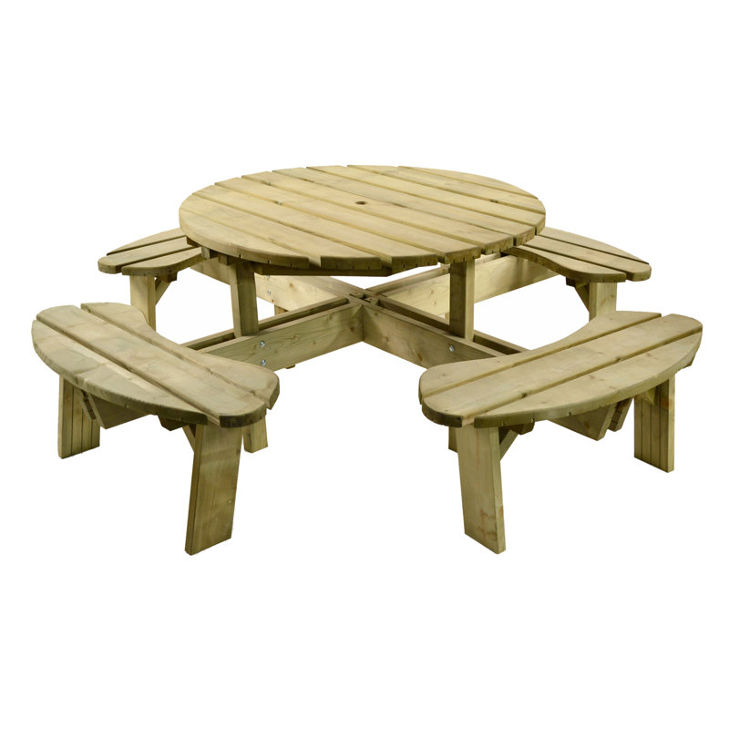 Gloria 8 - Person Patio Dining Set Round Table