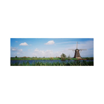Traditional Dutch Windmill, Netherlands - Wrapped Canvas Panoramic Print