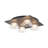 4-Light Iridescent Glass Dimmable LED Square Flush Mount