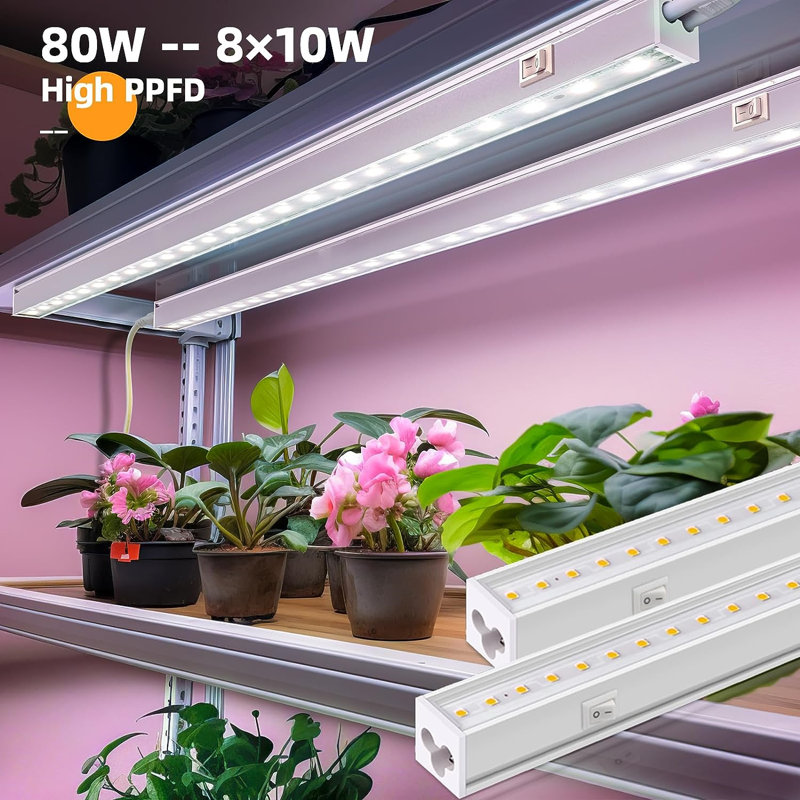 Barrina 2FT Pinkish White Full Spectrum LED Grow Light Set