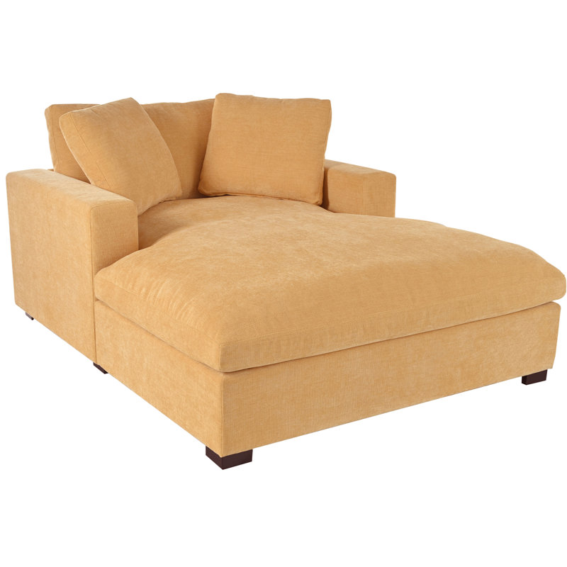 Très grand fauteuil confortable - 53,5 po x 70,9 po, tissu doux, structure, pieds en bois massif, assise confortable et relaxante