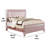 Aileen Vegan Leather Platform Bed-1840402236