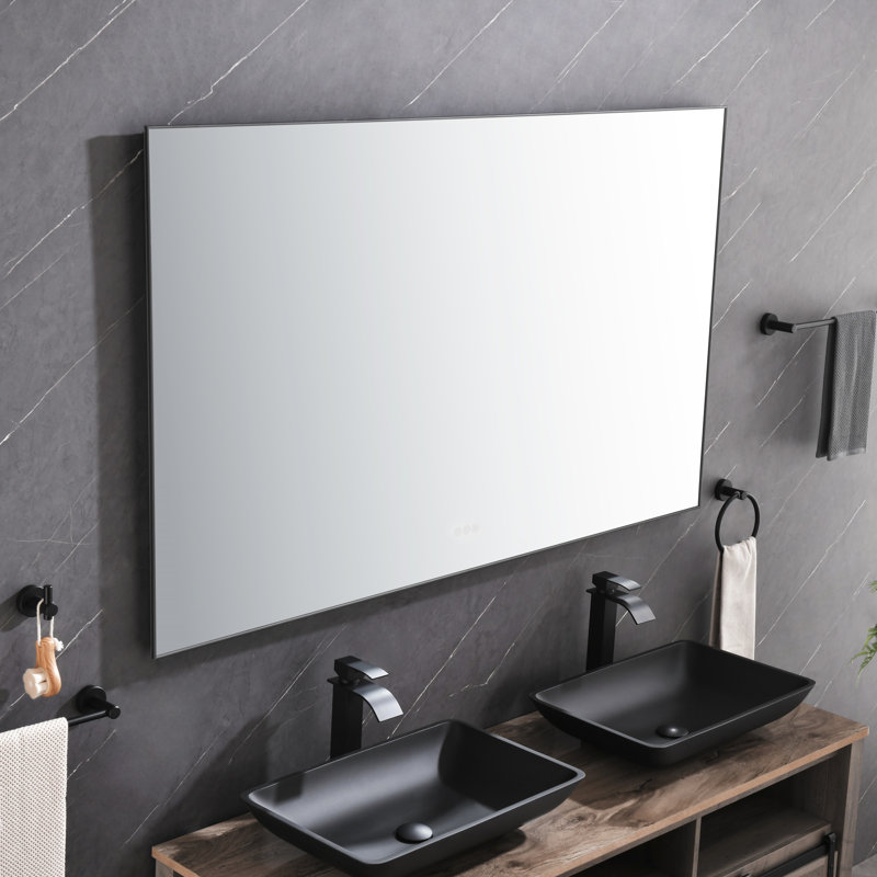Miroir de salle de bain 60 po avec miroir à DEL 36 po