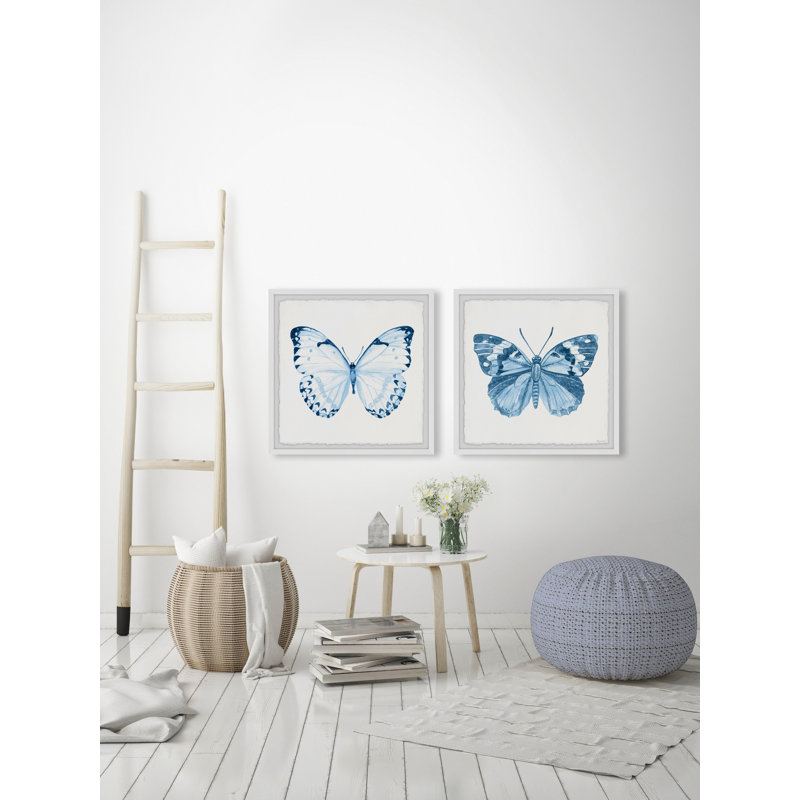 Papillons de printemps - ensemble de 2 cadres photo, H 18 po x l 18 po