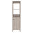 Linen Cabinet Jannes, Two Open Shelves, Single Door, Light Gray Finish-1577169984