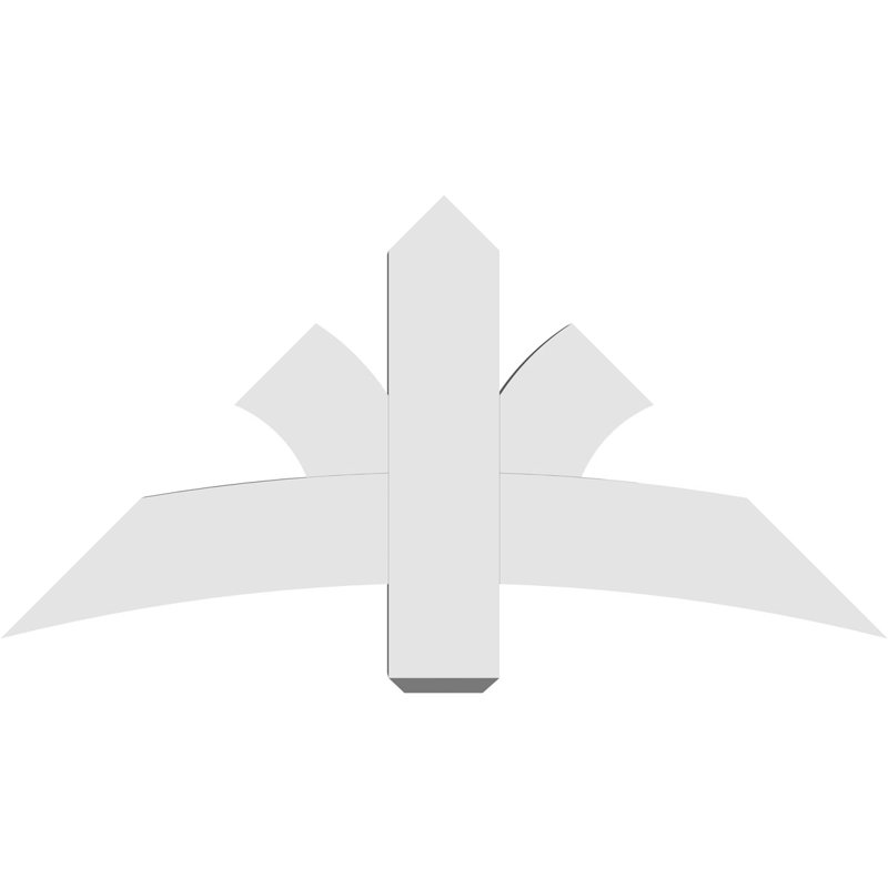 Support pour pignon Davenport, H 24 po x l 48 po (pas: 12/12), P 4 po x F 6 po, PVC