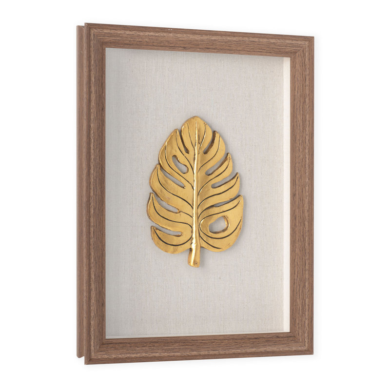 " Golden Leaves 3 Shadow Box "