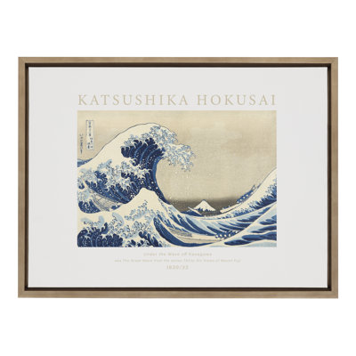 Affiche «Katsushika Hokusai Under the Wave off Kanagawa» par The Art Wave of Chicago, reproduction d'art sur toile encadrée